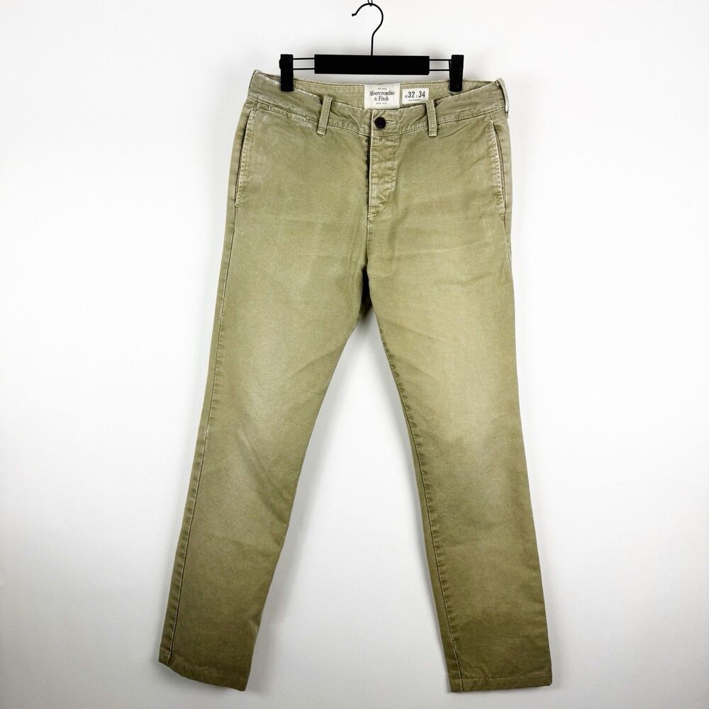 Abercrombie & Fitch Pants Mens 32 x 34 Button Fly Khaki 32x31 Actual) Y2K
